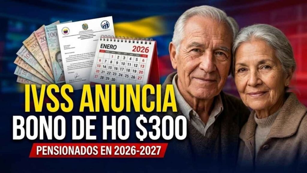IVSS anuncia bono de $300 para pensionados en 2026-2027: fechas, requisitos y beneficiarios