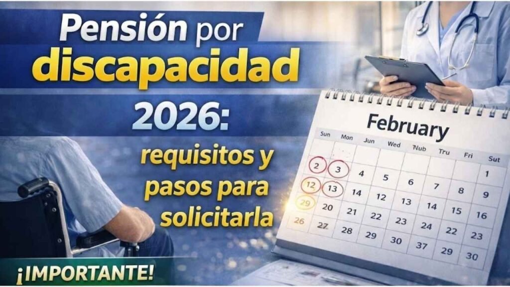 Pensión por discapacidad 2026: requisitos y pasos para solicitarla